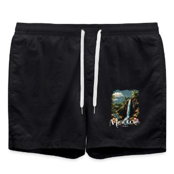 Madeira Island Portugal Vacation Souvenir Tours - Swim Trunks - black - Front - AI Model Male 185 light (185cm)