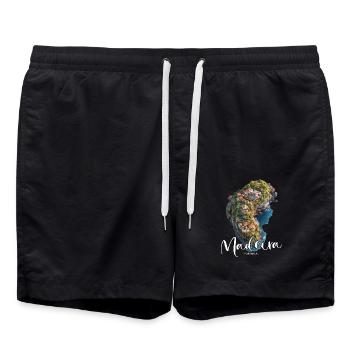 Madeira Island Portugal Vacation Souvenir Tours - Swim Trunks - black - Front - AI Model Male 185 light (185cm)
