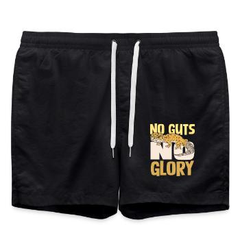 No Guts No Glory Gecko Abenteuer - Badeshorts - Schwarz - Vorne - AI Model Male 185 light (185cm)