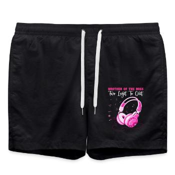 Brother of the miss two legit to quit - Swim Trunks - black - Front - AI Model Male 185 light (185cm)
