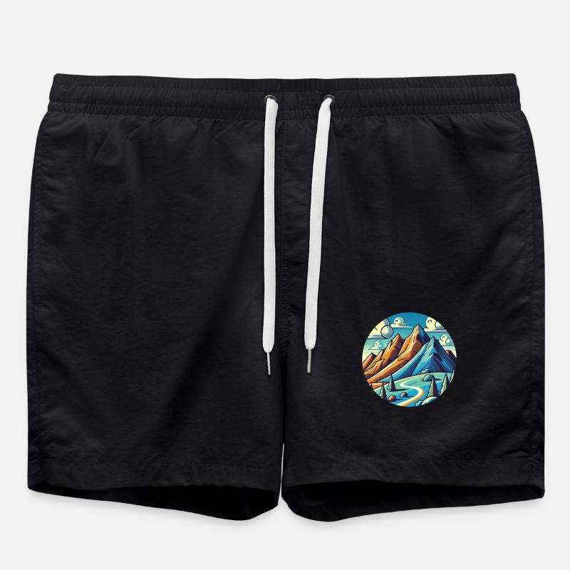 Endless nature - Swim Trunks - black