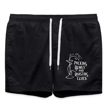 Perfect design for hookah fans - Swim Trunks - black - Front - AI Model Male 185 light (185cm)