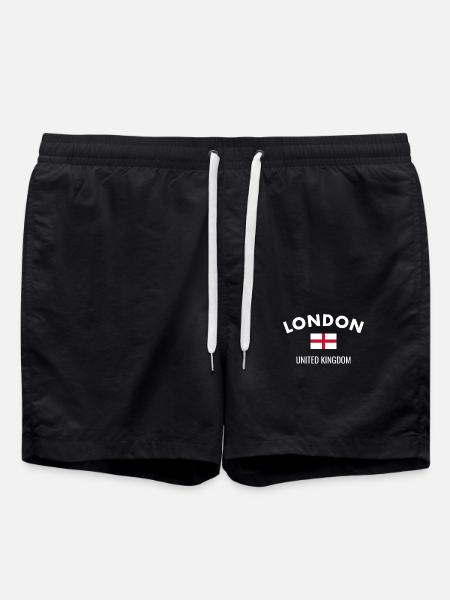 London England Englische Flagge Engländer - Badeshorts - Schwarz