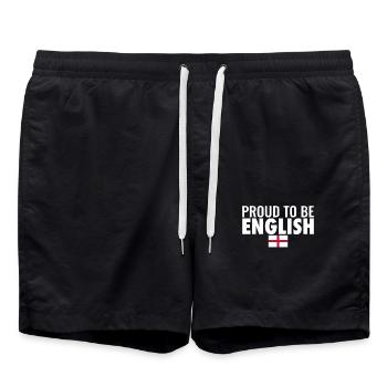 Fier d’être anglais Drapeau anglais Angleterre - Short de bain - noir - Devant - AI Model Male 185 light (185cm)