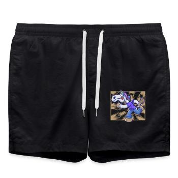 Darting Darted Unicorn Player Dart - Swim Trunks - black - Front - AI Model Male 185 light (185cm)
