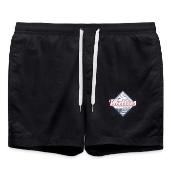 Dallas Texas Stadt Vereinigte Staaten Vintage USA - Badeshorts - Schwarz - Vorne - AI Model Male 185 light (185cm)