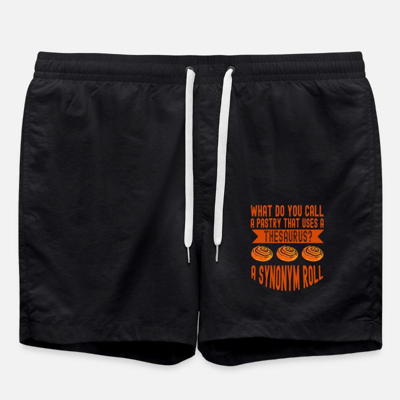 Baker Thesaurus Synonym Roll Baking - Swim Trunks - black