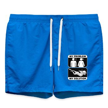 Snorkeling Mon problème Ma solution Pictogramme Maman - Short de bain - cobalt blue - Devant