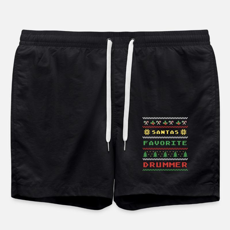 Style tambour de Noël - Short de bain - noir