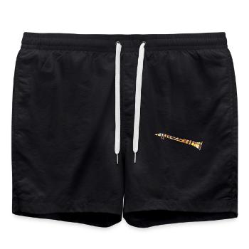 Clarinet Geometric - Swim Trunks - black - Front - AI Model Male 185 light (185cm)