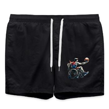 Basketball en fauteuil roulant Basketball en fauteuil roulant - Short de bain - noir - Devant - AI Model Male 185 light (185cm)