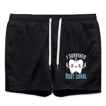 Soins dentaires Soins dentaires Traitement de canal - Short de bain - noir - Devant - AI Model Male 185 light (185cm)
