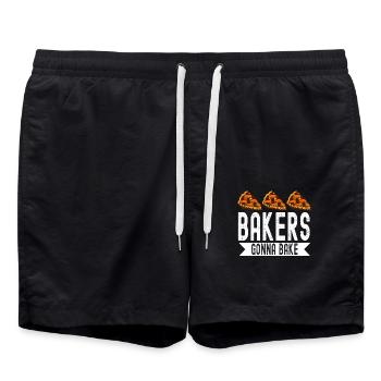 Baker Bakers Gonna Bake Patissier Baking - Swim Trunks - black - Front - AI Model Male 185 light (185cm)