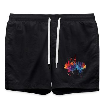 Tokyo: - Swim Trunks - black - Front - AI Model Male 185 light (185cm)