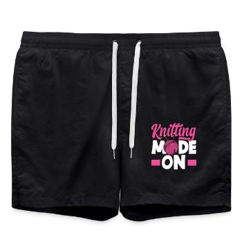 Strick Stricken Liebhaber - Badeshorts - Schwarz - Vorne - AI Model Male 185 light (185cm)