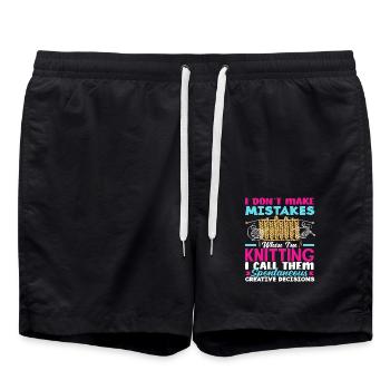 Knitting Spontaneous Creative Choices - Swim Trunks - black - Front - AI Model Male 185 light (185cm)