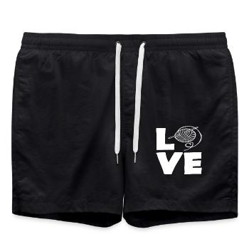 L’amour du tricot pour les créatifs - Short de bain - noir - Devant - AI Model Male 185 light (185cm)