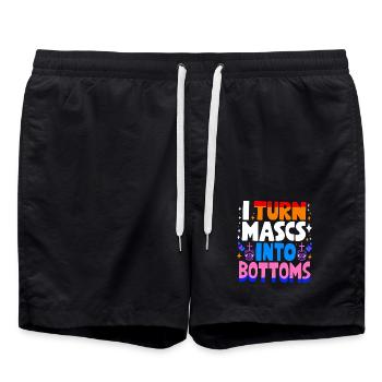 I Turn Mascs Into Bottoms 11 - Badeshorts - Schwarz - Vorne - AI Model Male 185 light (185cm)