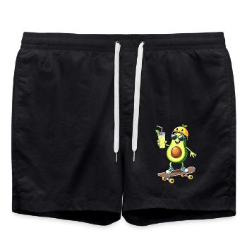 Lustige Avocado-Limonade für einen Avocado Fan - Badeshorts - Schwarz - Vorne - AI Model Male 185 light (185cm)
