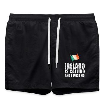 L’Irlande m’appelle et je dois y aller - Short de bain - noir - Devant - AI Model Male 185 light (185cm)
