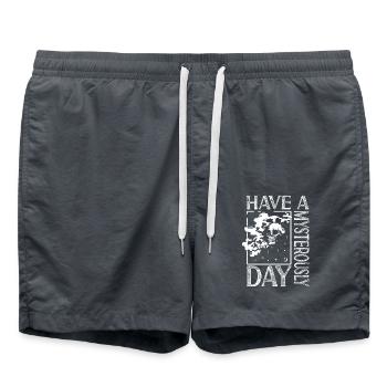 Have A Mysteriously Day Ghost Investigator Gifts - Badeshorts - Anthrazit - Vorne - AI Model Male 185 light (185cm)