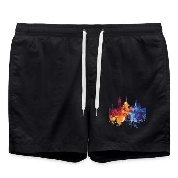 Hoogeveen - Badeshorts - Schwarz - Vorne - AI Model Male 185 light (185cm)