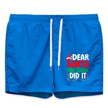 Cher Père Noël, ma sœur l’a fait Noël Naugthy - Short de bain - cobalt blue - Devant