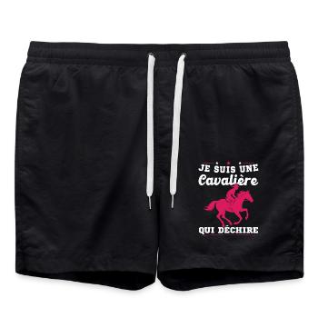 I'm a Rider Who Tears Gift - Swim Trunks - black - Front - AI Model Male 185 light (185cm)