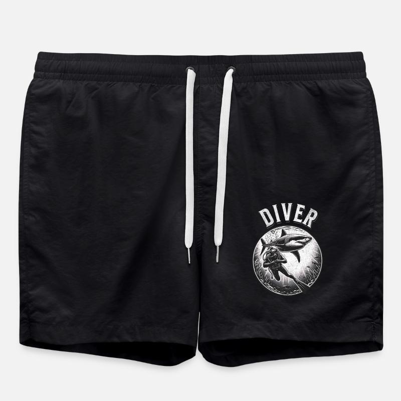 Tauchen Taucher - Badeshorts - Schwarz