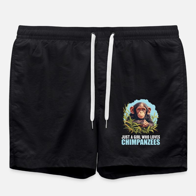 Chimpanzee Schimpansen Schimpanse - Badeshorts - Schwarz