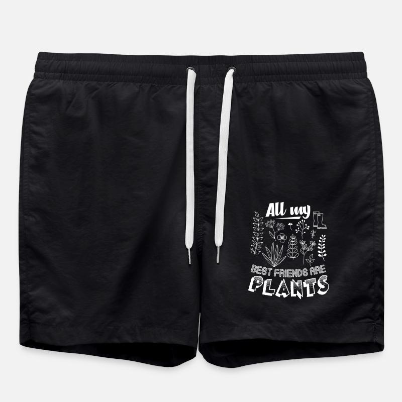 Botanist Best Friends - Swim Trunks - black