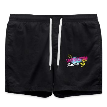 Limited Edition 2024 Birthday 2024 Born - Swim Trunks - black - Front - AI Model Male 185 light (185cm)