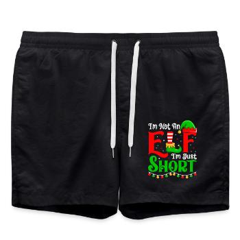 I'm Not An Elf I'm Just Short Christmas Santa - Badeshorts - Schwarz - Vorne - AI Model Male 185 light (185cm)