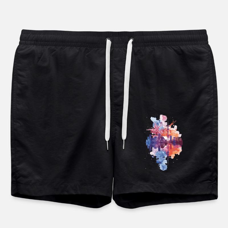 Sakura - Swim Trunks - black