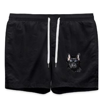 Drôle de chien propriétaire Chien mignon Bouledogue - Short de bain - noir - Devant - AI Model Male 185 light (185cm)