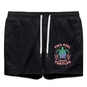 Turtle Saying Funny Turtles Gift - Swim Trunks - black - Front - AI Model Male 185 light (185cm)