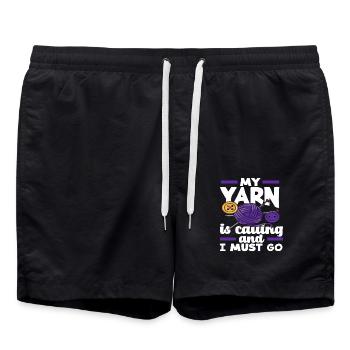 Stricken Ruft Und Ich Muss Gehen - Badeshorts - Schwarz - Vorne - AI Model Male 185 light (185cm)