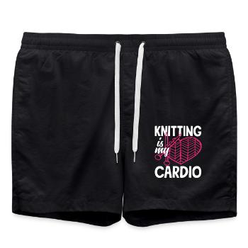 Le tricot est ma passion cardio - Short de bain - noir - Devant - AI Model Male 185 light (185cm)