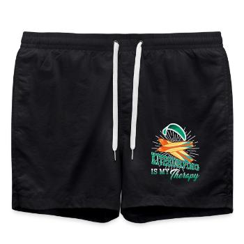 Kitesurfing Is My Therapy - Swim Trunks - black - Front - AI Model Male 185 light (185cm)