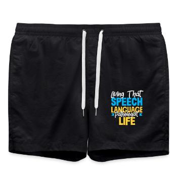 Live the speech therapist life - Swim Trunks - black - Front - AI Model Male 185 light (185cm)