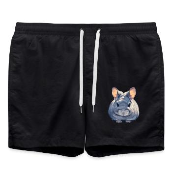 Chinchillas Chinchilla - Swim Trunks - black - Front - AI Model Male 185 light (185cm)