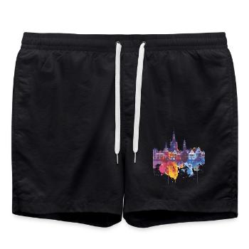 Roosendaal - Badeshorts - Schwarz - Vorne - AI Model Male 185 light (185cm)