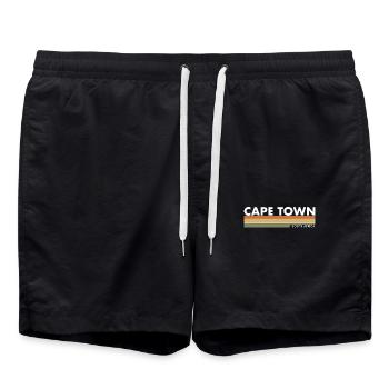 Cape Town Afrique du Sud Rétro Sud-africain - Short de bain - noir - Devant - AI Model Male 185 light (185cm)