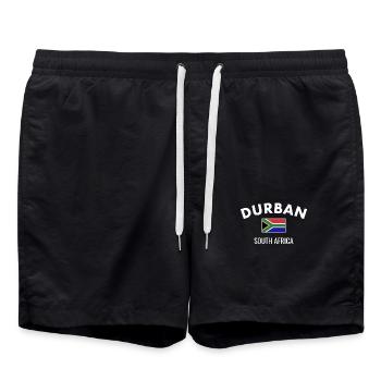 Durban Afrique du Sud Drapeau sud-africain - Short de bain - noir - Devant - AI Model Male 185 light (185cm)