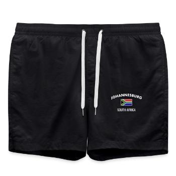 Johannesburg Afrique du Sud Drapeau sud-africain - Short de bain - noir - Devant - AI Model Male 185 light (185cm)