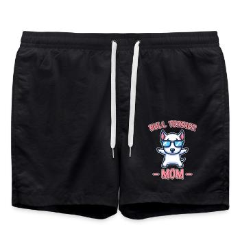 Bull Terrier Saying Funny Bull Terrier Gift - Swim Trunks - black - Front - AI Model Male 185 light (185cm)