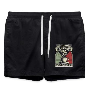 Dicton original pour les professionnels de l’assurance - Short de bain - noir - Devant - AI Model Male 185 light (185cm)