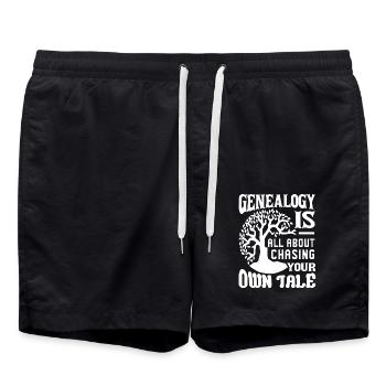 Genealogy Chasing Your Own Tale - Swim Trunks - black - Front - AI Model Male 185 light (185cm)