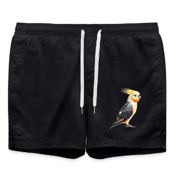 Cockatiel Nymphensittiche Nymphensittich - Swim Trunks - black - Front - AI Model Male 185 light (185cm)