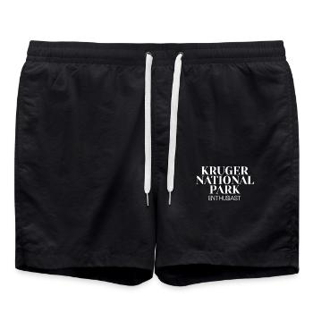 Kruger National Park Enthusiast South Africans - Swim Trunks - black - Front - AI Model Male 185 light (185cm)